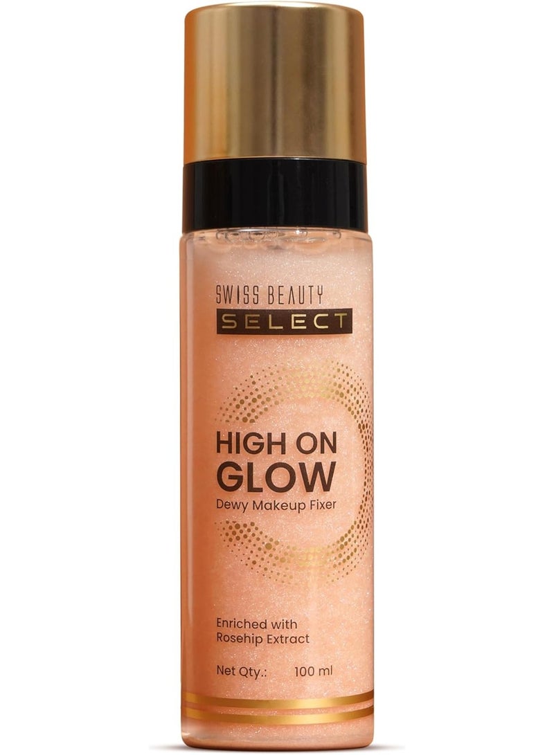 Swiss Beauty Select High on Glow Hydrating Fixer with glass-like glow | Non- Sticky & Quick Drying | 100ml - Image 1