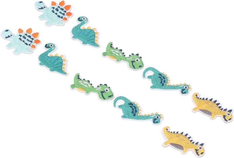 HEEPDD 10Pcs Embroidered Dinosaur, on Patches for Kids Clothes, Bags, Hats, Shoes with Colorful Craftsmanship 10Pcs Embroidered Dinosaur, Cotton Iron Nan Sewing Embroidery - Image 3