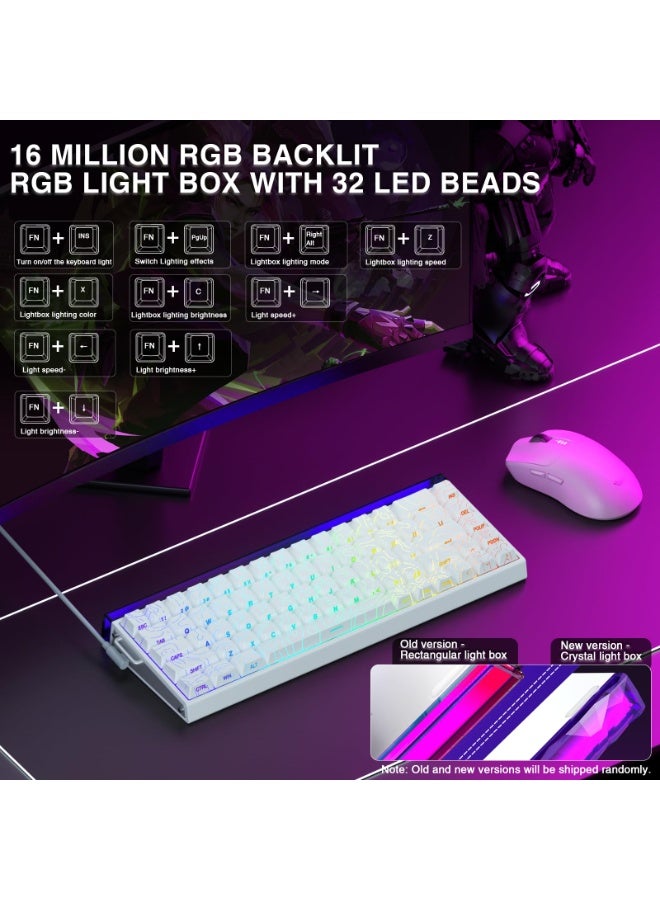 أولا لوحة مفاتيح ألعاب سلكية AULA Hero 68 HE 60%، لوحة مفاتيح مغناطيسية بتأثير هول مع معدل استطلاع 8 كيلو هرتز، أغطية مفاتيح PBT مطبوعة على الجانب، صندوق إضاءة خلفية RGB، برنامج ويب قابل للتخصيص للاعبي الكمبيوتر الشخصي/ماك - Image 3