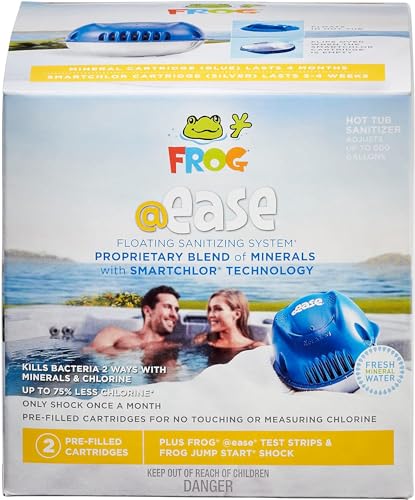 FROG @Ease Floating System for Hot Tubs - Quick & Easy Self-Regulating Hot Tub Sanitizer - Hot Tub Maintenance System with Sanitizing Minerals & SmartChlor Technology - Starter Bundle - Image 4