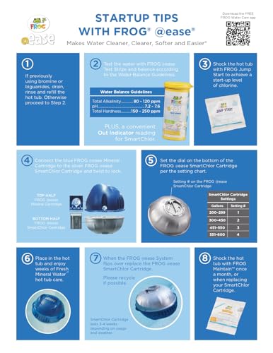 FROG @Ease Floating System for Hot Tubs - Quick & Easy Self-Regulating Hot Tub Sanitizer - Hot Tub Maintenance System with Sanitizing Minerals & SmartChlor Technology - Starter Bundle - Image 3