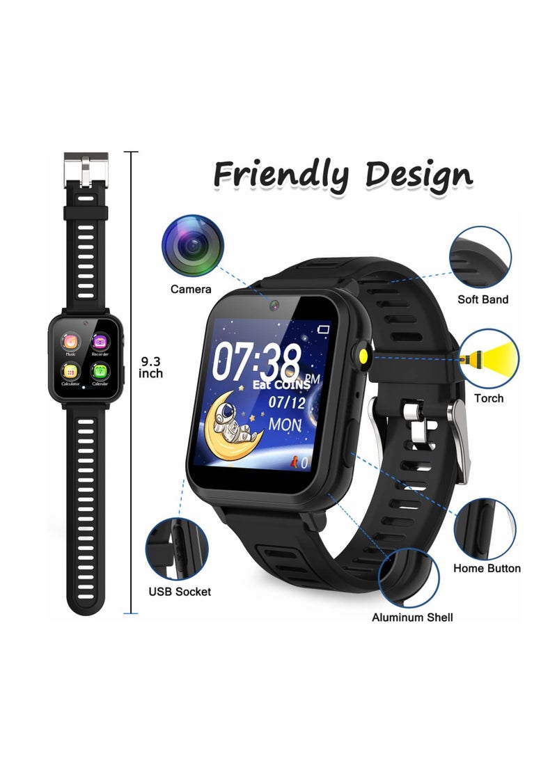 FARROBIZZ 2-PACK Kids Smart Watch Boys, Kids Smart Game Watch with 24 Games HD Touch Screen Video Camera Music Player Pedometer Flashlight Alarm Clock 12/24  Kids Watches for Boy Gifts for 5-12 Year Old Boy Girl  - Image 4