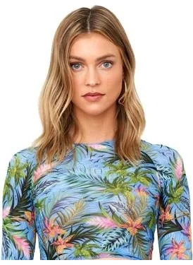 Blankkini Long Sleeve Bikini Top Mawai