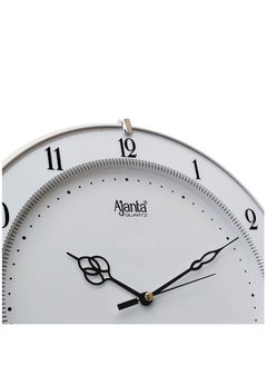 Ajanta Plastic Wall Clock (28 cm x 28 cm x 3.5 cm, White)  - Image 2