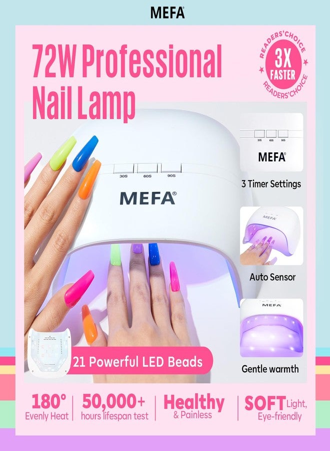 MEFA 60 Pcs Gel Nail Polish Kit with U V Light, 32 Colors Classic Popular Nail Kit Soak Off Nail Polish Gel Set with Matte/Glossy Base Top Coat Easter Decorations Manicure Tools Gifts for Women - Image 5