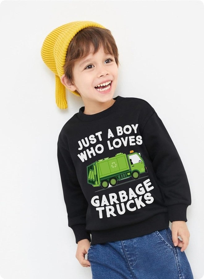 Tkria Just A Boy1 Who Loves Garbage Truck T-Shirt Kid Trump Garbage Truck Sweatshirt Toddler Tee Top Pullover Outfit Clothes 7T 8T - Image 2