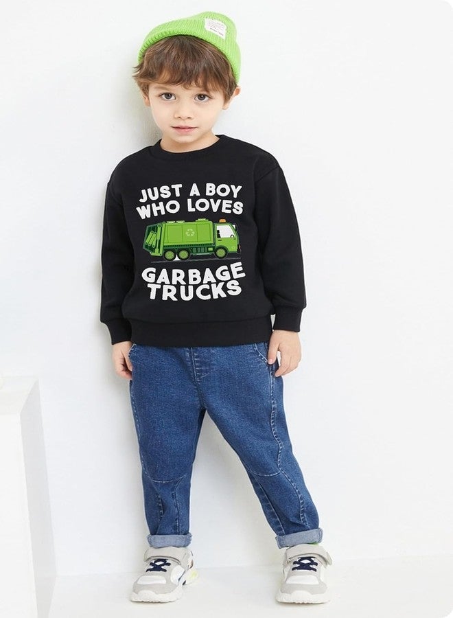 Tkria Just A Boy1 Who Loves Garbage Truck T-Shirt Kid Trump Garbage Truck Sweatshirt Toddler Tee Top Pullover Outfit Clothes 7T 8T - Image 3