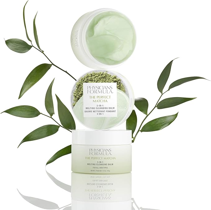 Physicians Formula Inc The Ideal Matcha 3in1 Melting Cleansing Balm UltraGentle Makeup Cleanser Antioxidant Formula with Matcha Green Tea Bamboo Shoot and Lotus Extract - Image 3