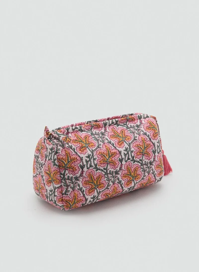 مانجو Textured Cotton Cosmetic Bag