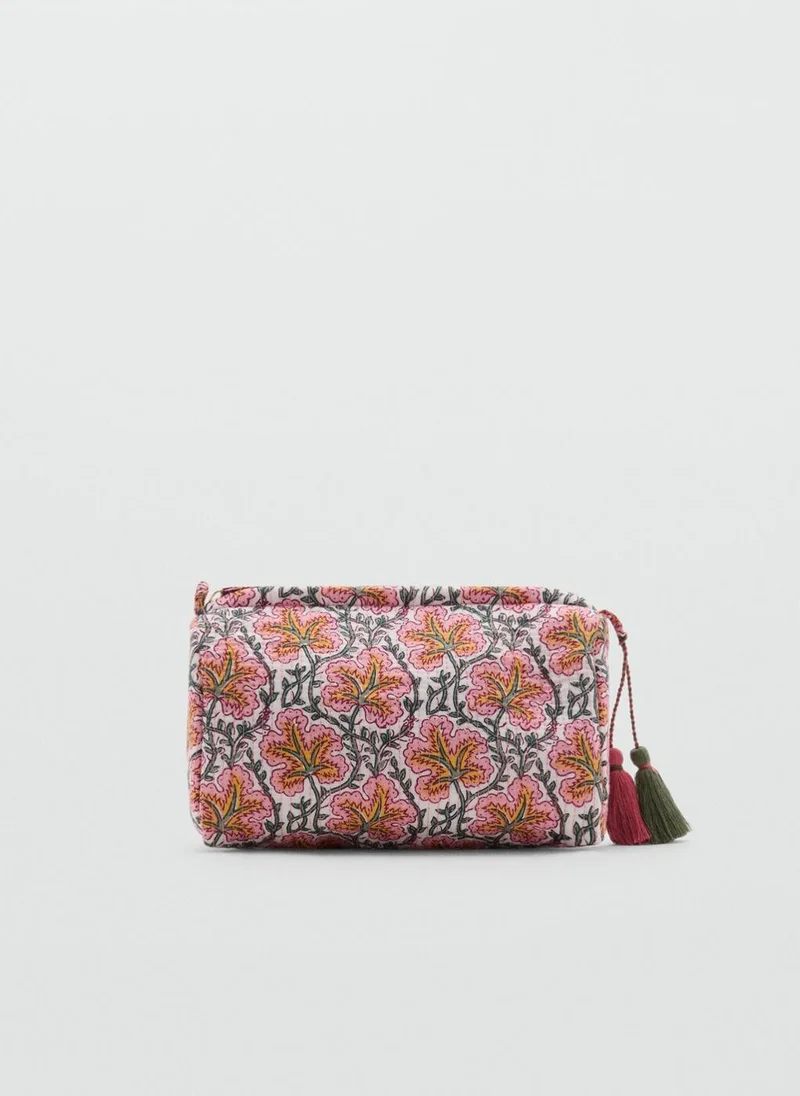 مانجو Textured Cotton Cosmetic Bag