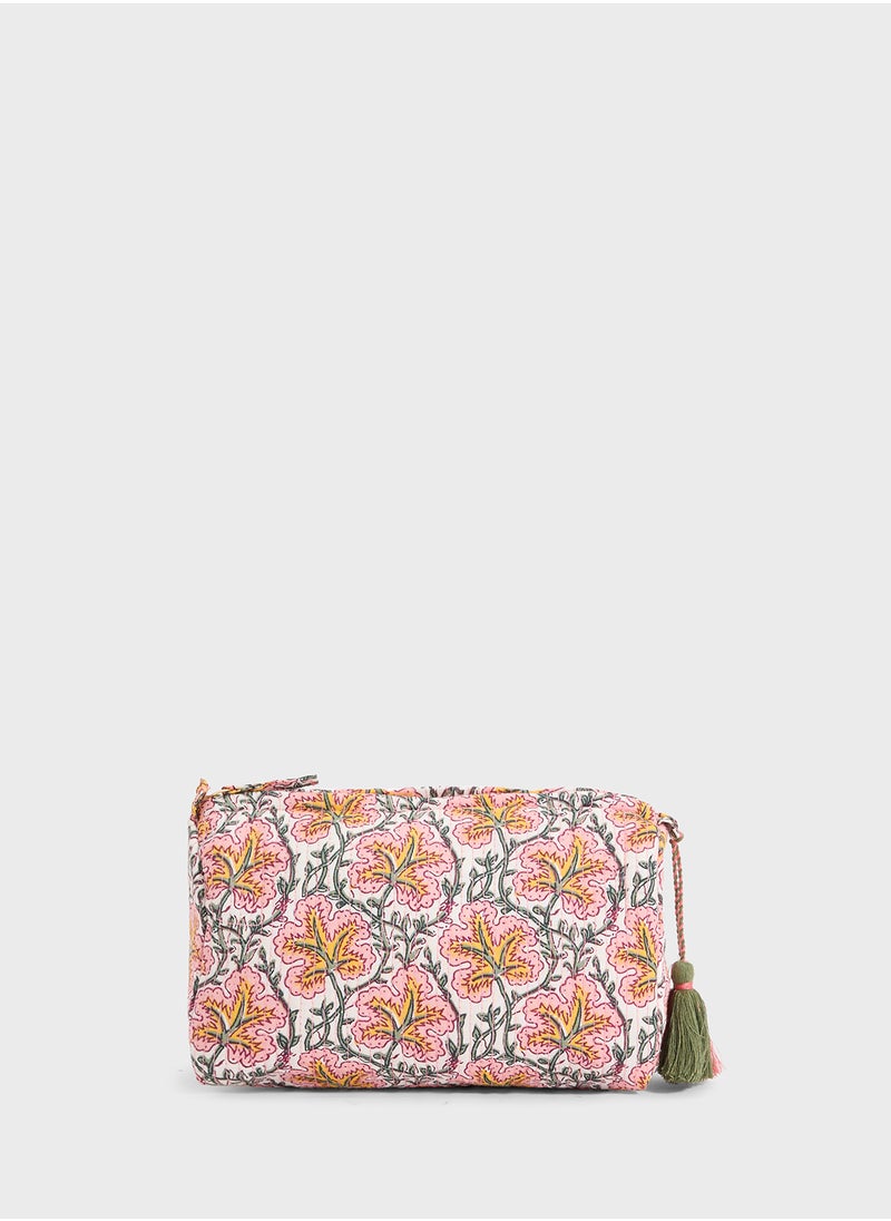 MANGO Textured Cotton Cosmetic Bag  - Image 1