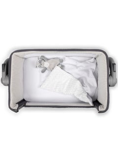 NINI Nini Baby 3-Piece Bassinet Bedding Set, Royal White, Soft Cotton, Includes 2 Fitted Sheets & 1 Reversible Plush Comforter, Fits Bassinet Size Up to 50x80 cm  - Image 1