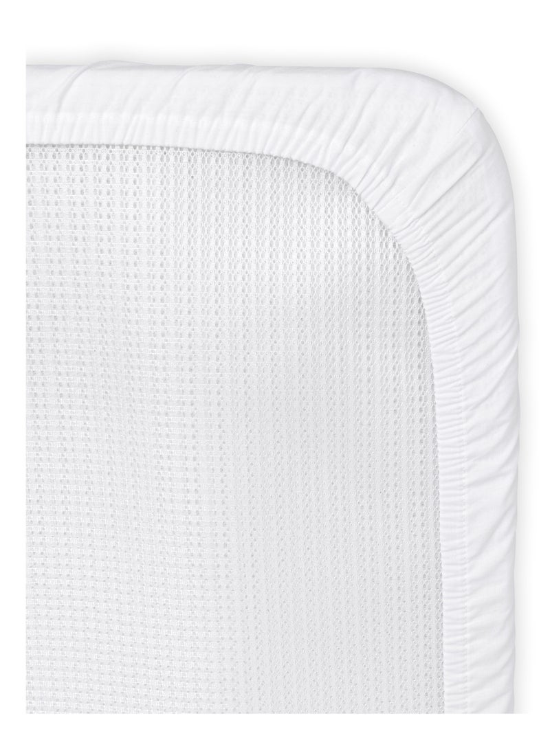 NINI - Nini Baby 3-Piece Bassinet Bedding Set, Royal White, Soft Cotton, Includes 2 Fitted Sheets & 1 Reversible Plush Comforter, Fits Bassinet Size Up to 50x80 cm - Image 1