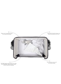 NINI Nini Baby 3-Piece Bassinet Bedding Set, Royal White, Soft Cotton, Includes 2 Fitted Sheets & 1 Reversible Plush Comforter, Fits Bassinet Size Up to 50x80 cm  - Image 2
