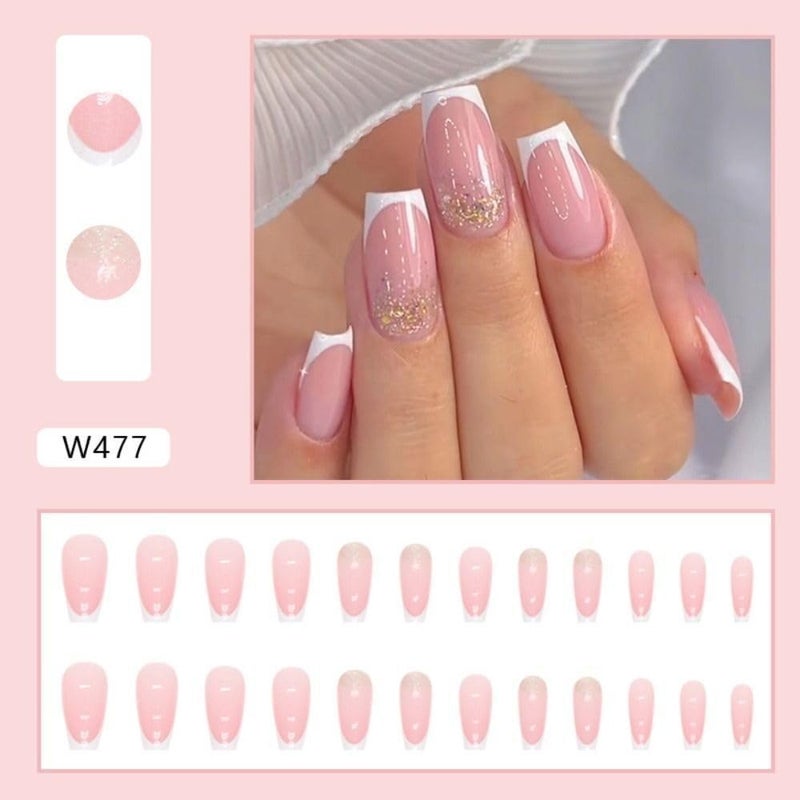 ZOONA ZOONA 24PCS Everlasting French Nails Artificial Nails Art Set Lightweight Long Lasting Easy To Use Quick Fix For Festivals Special Occasions - Image 2