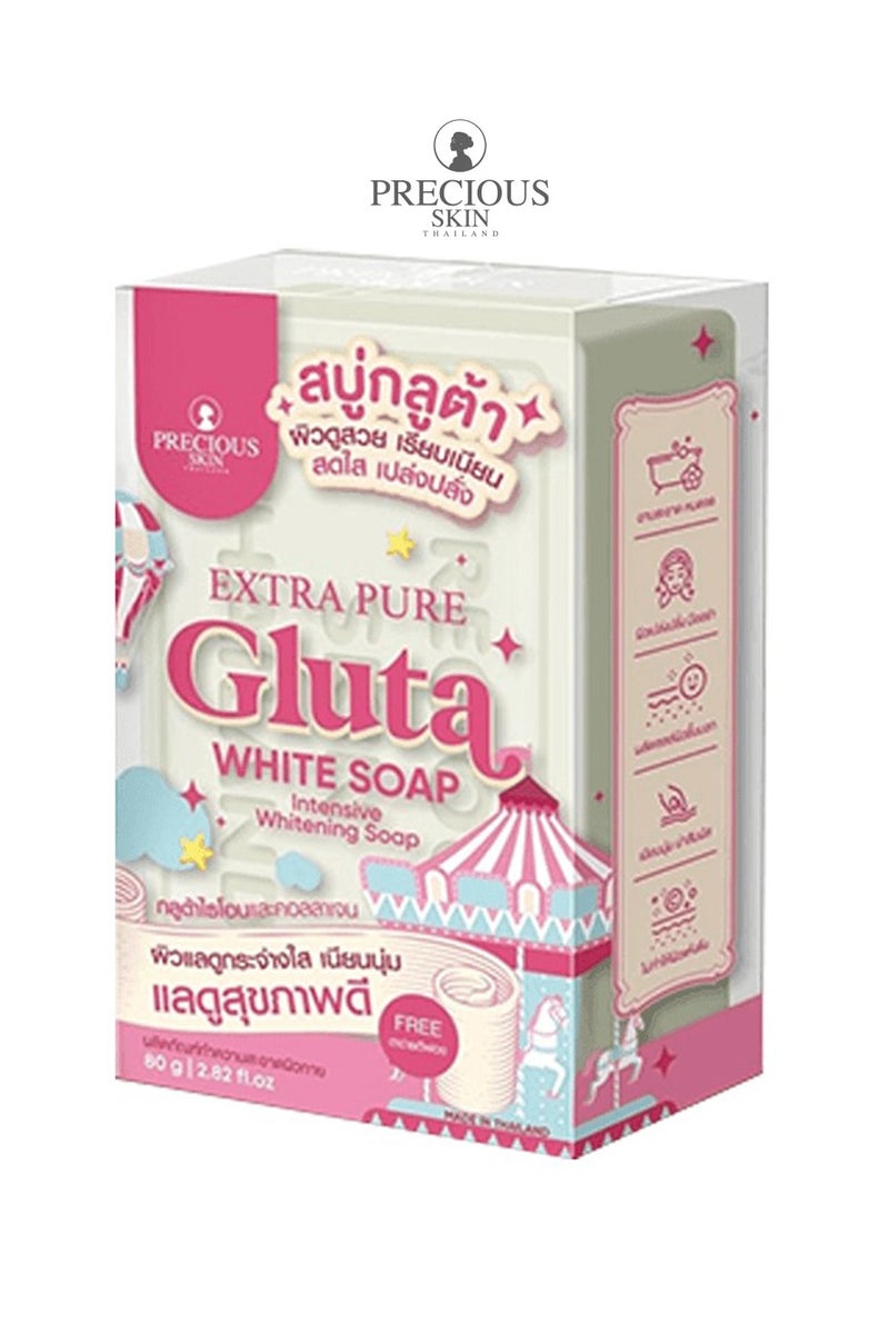 بريشيس سكين بريسيوس سكين صابون جلوتا اكسترا بيور لتفتيح الوجه و الجسم 80جرام - Image 1