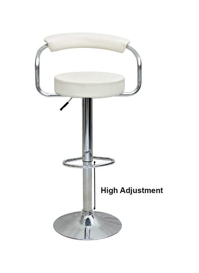 KARNAK Stainless Steel Base And PU Leather Adjustable Bar Stool Height 360° Swivel  - Image 1