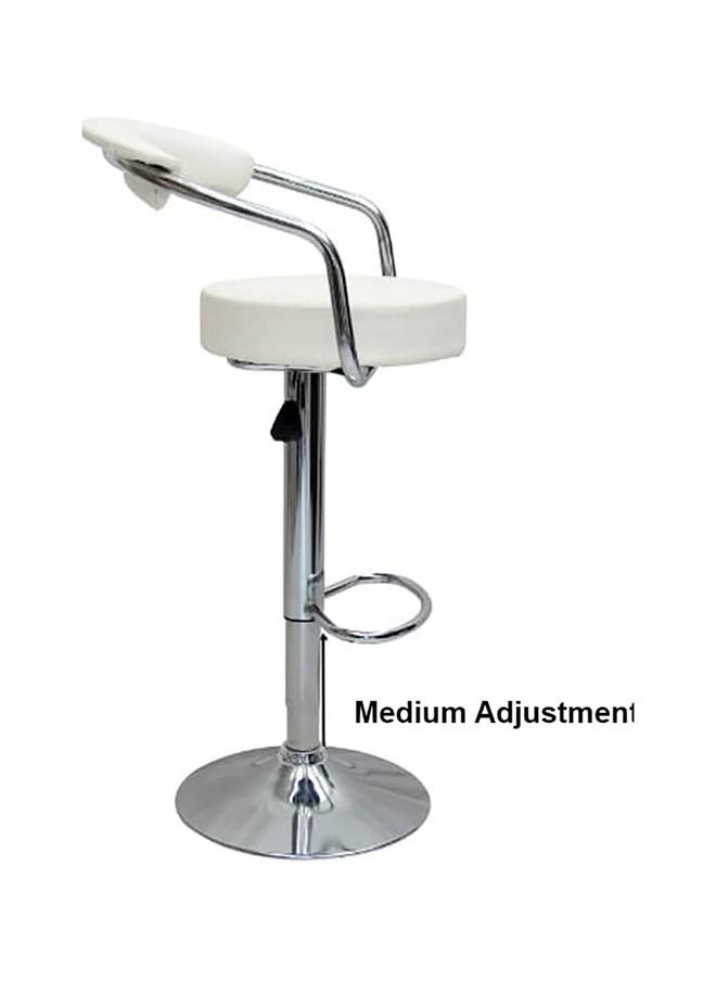 KARNAK Stainless Steel Base And PU Leather Adjustable Bar Stool Height 360° Swivel  - Image 2