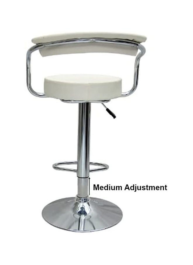 KARNAK Stainless Steel Base And PU Leather Adjustable Bar Stool Height 360° Swivel  - Image 3