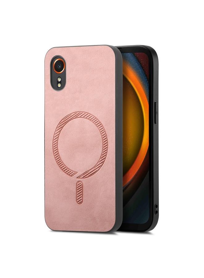 اس-توب جراب لهاتف Samsung Galaxy XCover 7 بلون سادة وغطاء خلفي من البولي يوريثان Magsafe Retro - Image 1