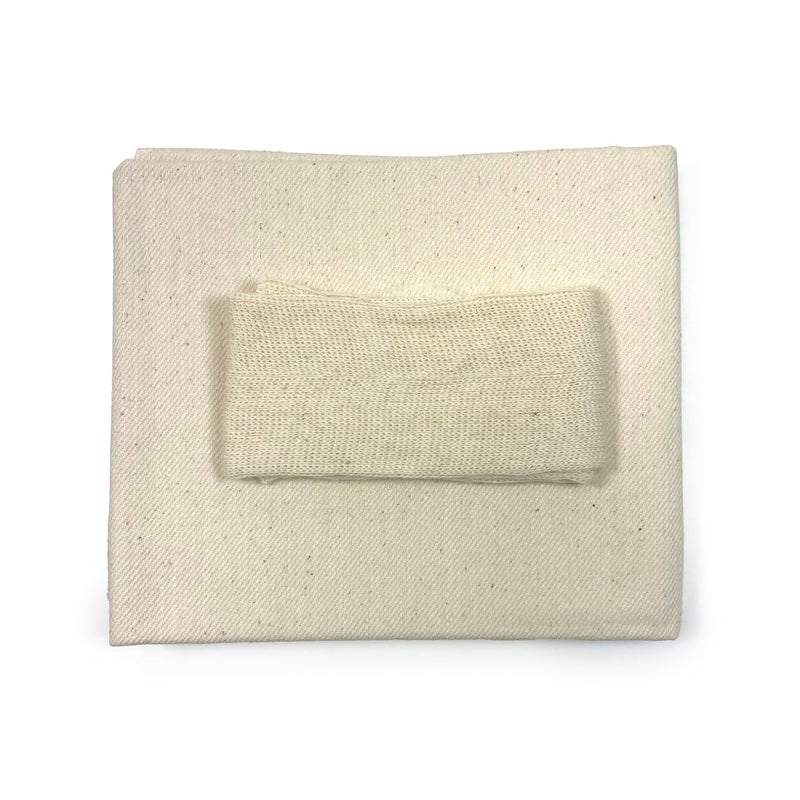 Regency Wraps Natural Pastry Cloth 20"x24" with 15”Rolling Pin Cover, 100% Cotton for Non-stick Dough Rolling, Achieve Perfect Dough for Baked Goods. - Image 1