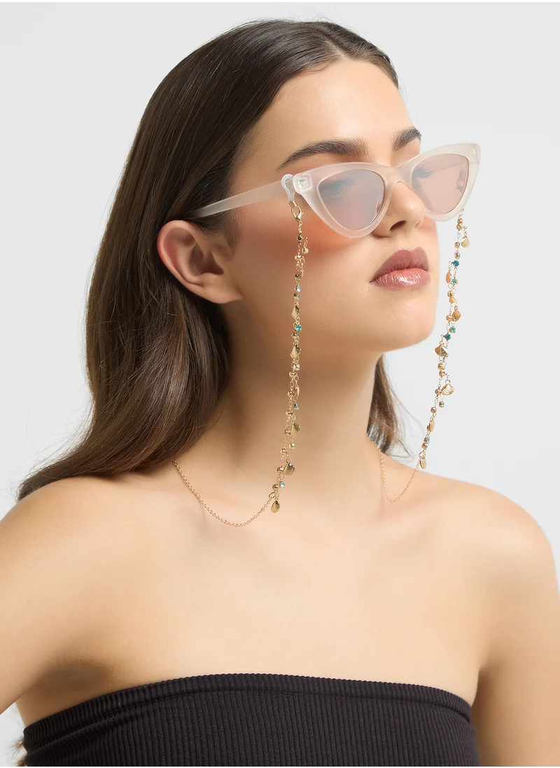 Ginger Sunglass Chain With Shell Charms