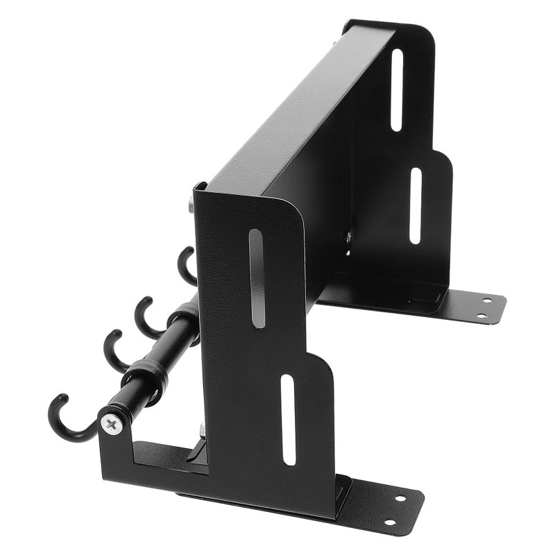 Wall Mounted Spice Rack Organizer 20cm Black No Drilling Kitchen Storage Shelf - Image 2
