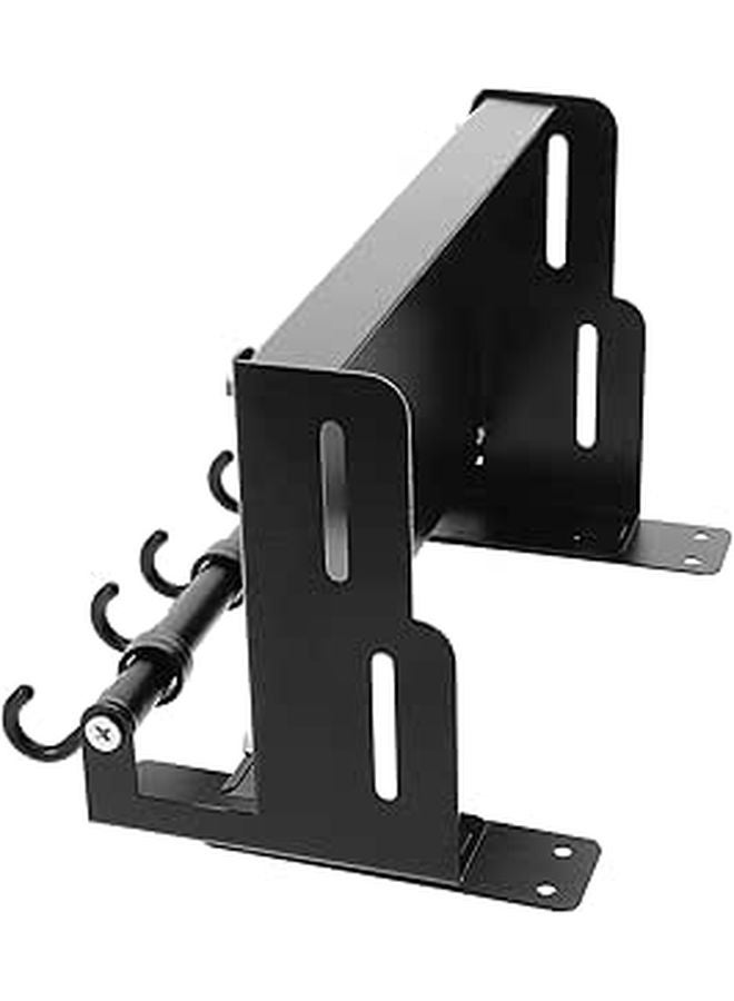 Wall Mounted Spice Rack Organizer 20cm Black No Drilling Kitchen Storage Shelf - Image 1