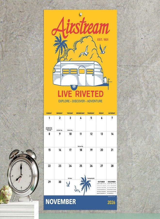 TF Publishing 2026 Airstream Mini Calendar with Monthly Grids for Appointments and Scheduling - Vertical Small Wall Calendar 2026 with Premium Matte Paper for Home and Office Organization - 7x7in - Image 4