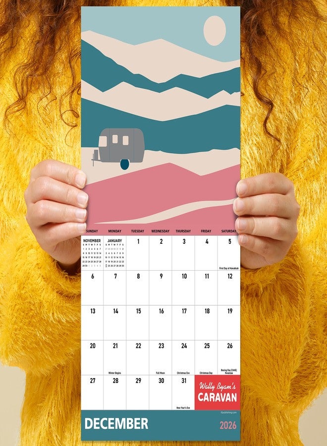 TF Publishing 2026 Airstream Mini Calendar with Monthly Grids for Appointments and Scheduling - Vertical Small Wall Calendar 2026 with Premium Matte Paper for Home and Office Organization - 7x7in - Image 5