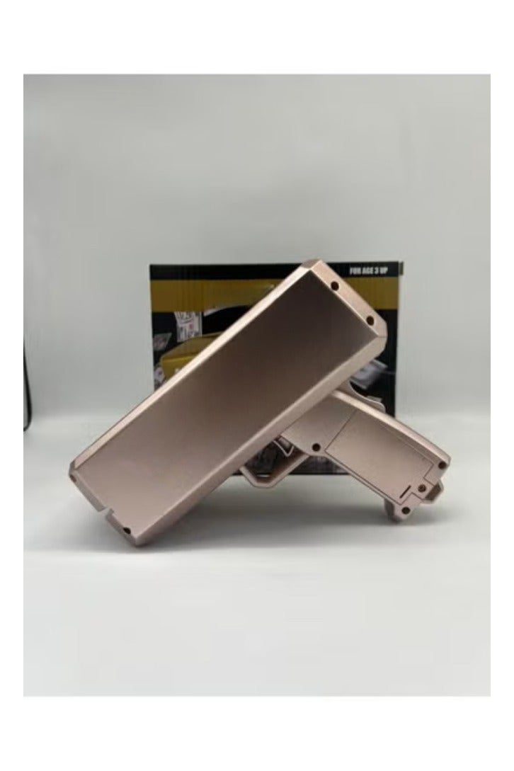 حديقة الألعاب مسدس لعبة رش النقود الورقية مع 100 قطعة نقدية للعب | دعامة ممتعة للحفلات للمناسبات والاحتفالات - Image 1