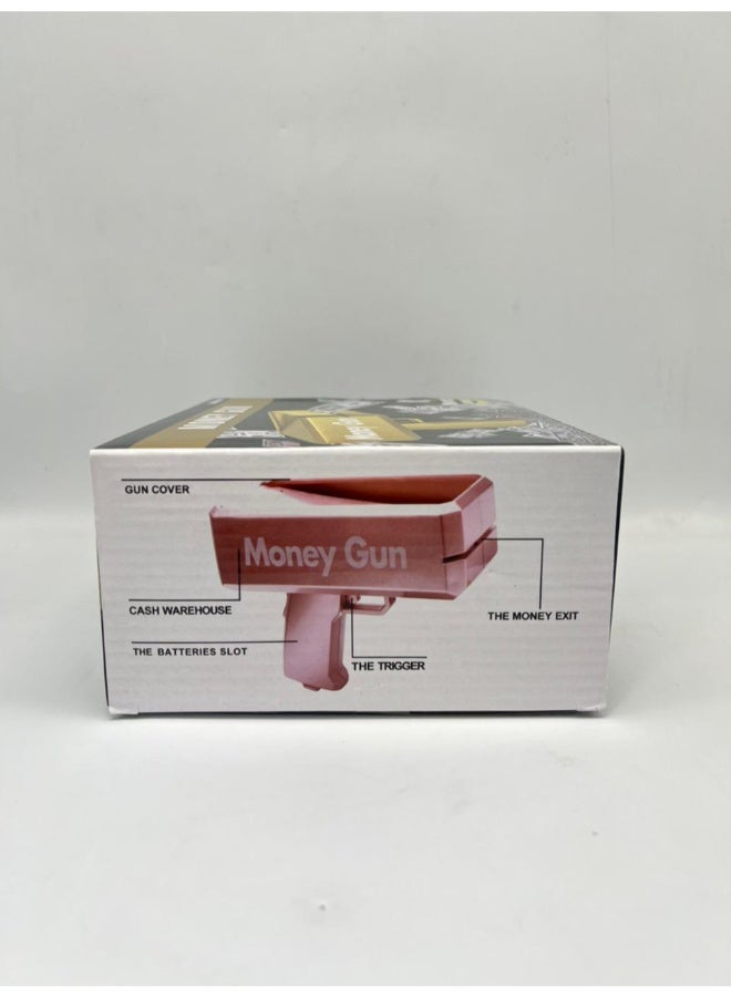 حديقة الألعاب مسدس لعبة رش النقود الورقية مع 100 قطعة نقدية للعب | دعامة ممتعة للحفلات للمناسبات والاحتفالات - Image 2