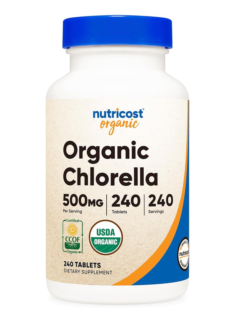 Nutricost - Organic Chlorella 500 Mg 240 Tablets Gluten Free Nongmo - Image 1