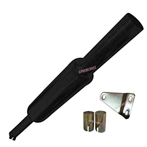 Supremechoice Bike Bullet SLM16 Silencer Bullet Exhaust Customized Short Bottle Chota Punjab Dholki Black Bike Exhaust With Zed Clamp & Bush for Royal Enfield Bullet Classic 350 - Image 2