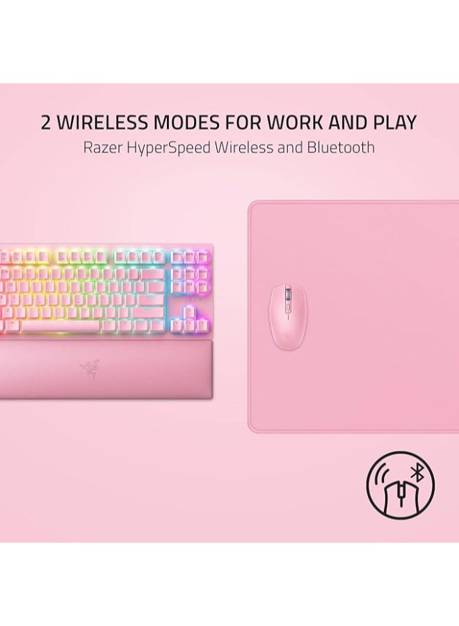 Razer Orochi V2 Mobile Wireless Gaming Mouse - 5G Advanced 18K DPI Optical Sensor, Mechanical Mouse Switches, 2 Wireless Modes, Ultra-Lightweight, up to 950hrs Battery Life - Quartz Pink | RZ01-03731200-R3G1 - Image 3
