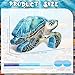 Capoda Sea Turtle Piata for Kids Boys Girls Blue Ocean Turtle Piata Games with Stick Blindfold Under the Sea Animal Decorations Spring Summer Birthday Baby Shower Party Game Supplies - Image 4