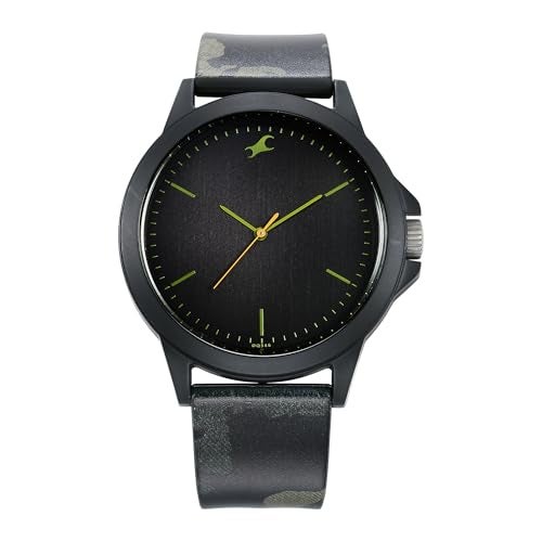 Fastrack Tees Urbanique Quartz Analog Black Dial Silicon Strap Watch for Unisex-38024PP76W/NT38024PP76W - Image 1