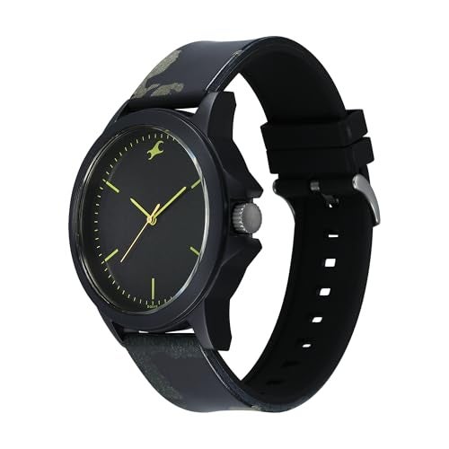 Fastrack Tees Urbanique Quartz Analog Black Dial Silicon Strap Watch for Unisex-38024PP76W/NT38024PP76W - Image 3