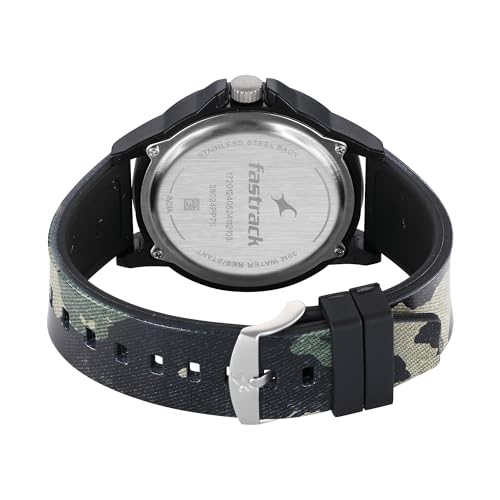 Fastrack Tees Urbanique Quartz Analog Black Dial Silicon Strap Watch for Unisex-38024PP76W/NT38024PP76W - Image 5