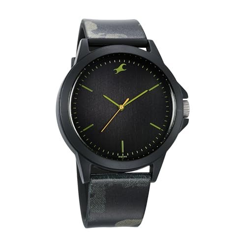 Fastrack Tees Urbanique Quartz Analog Black Dial Silicon Strap Watch for Unisex-38024PP76W/NT38024PP76W - Image 2