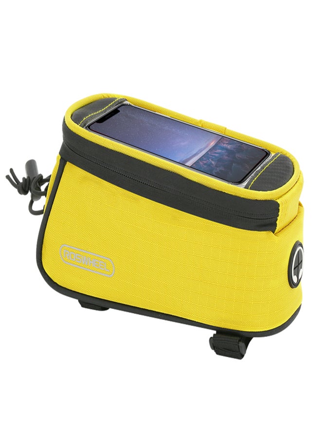 Generic Touch Screen Bike Handlebar Bag Reflective Front Frame Top Tube Bicycle Pouch Cycling Front Storage Bag for 4.2in Large Screen  - Image 1