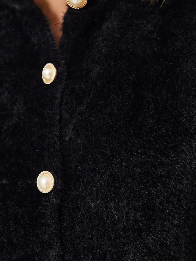 Bianco Lucci LUCCI Buttoned Cardigan