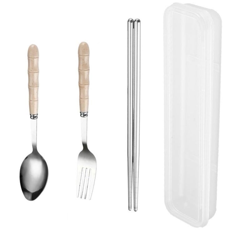Brown 24 Piece Stainless Steel Flatware Set For 8 With Storage Box - Image 2