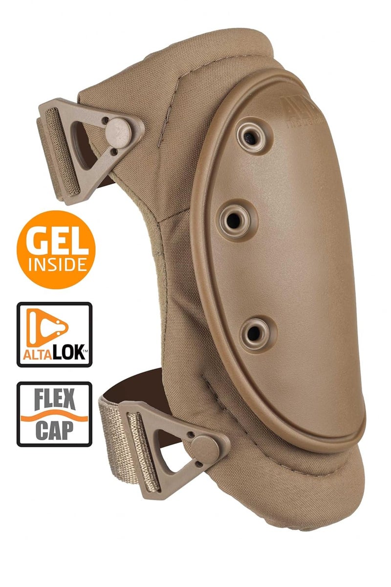 Alta 50453.14 AltaFLEX Gel Insert Heavy Duty Knee Protector Pad, Coyote Cordura Nylon Fabric, AltaLOK Fastening, Flexible Cap, Long, Coyote - Image 2
