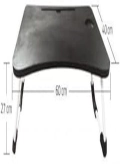60 * 40 Home Workings Kids Folding Table Top Tabble-Black")