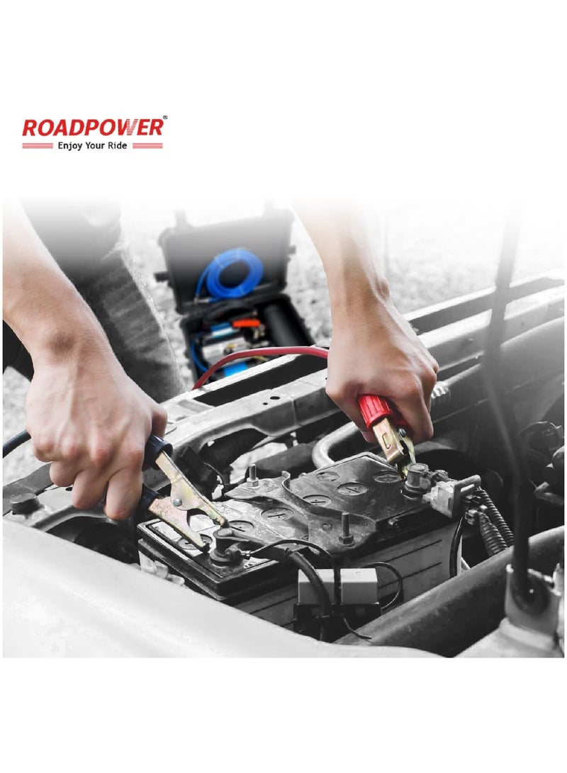 RoadPower 2 Cylinder Car Air Compressor Ultra Extreme 4x4 Tire Super Air Flow Portable 180 PSI AMP 80A 12V Tire Inflator For Car Truck Bicycle Football And Other Inflatables With Carry Box - Image 5
