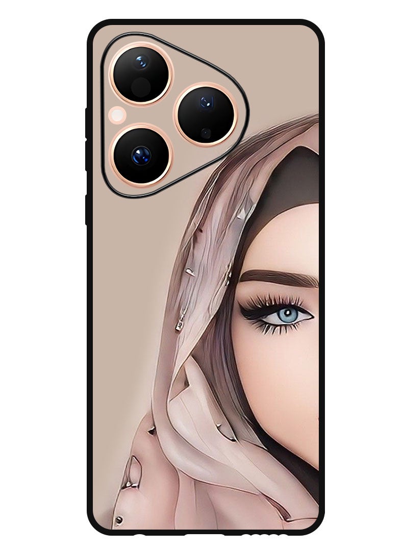 Theodor Case Compatible with Huawei Pura 80 6.6 Inch Protection Shockproof Bumper Cover Girl Half Face - Image 1