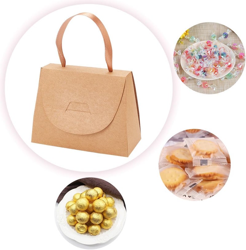 كلاراكو علبة هدايا كلاركو من 20 قطعة، مصنوعة من ورق كرافت قابل للطي، مع مقبض من الشريط، مناسبة لحفلات أعياد الميلاد وحفلات الزفاف والهالوين والكريسماس، بمقاس 4.76×2.28×3.94 بوصة - Image 5