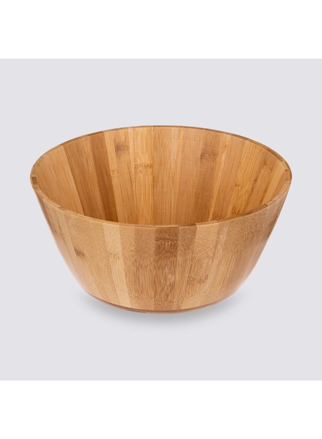 Five Simply Smart Sustainable Round Bamboo Salad Bowl Brown 28 cm 179734