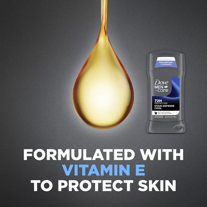 Dove Men+Care دوف للرجال + العناية مزيل العرق على شكل عصا 4 قطع دفاع ضد البقع بارد للرجال، مضاد للبقع البيضاء ومضاد للبقع الصفراء مع حماية من العرق والرائحة لمدة 72 ساعة 2.7 أونصة - Image 5